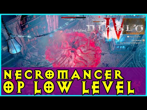Diablo IV Overpower Low Level blood AoE Necromancer Build