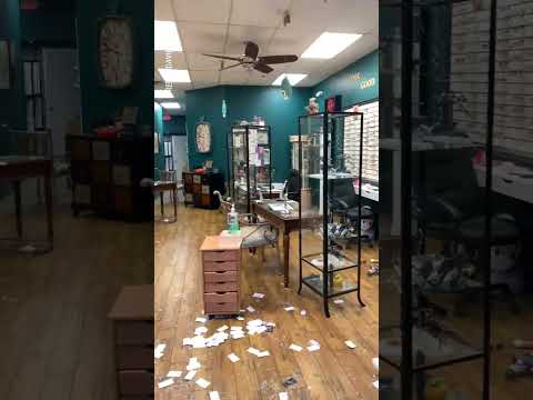 Deer bursts through N.J. eyewear store, shatters glass, leaves debris