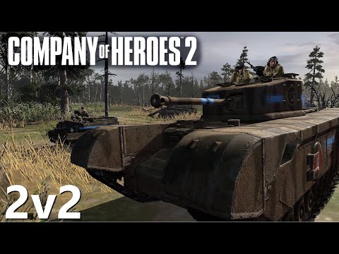 CoH2: 2v2 Top Tier Brits Gameplay (Company of Heroes 2)