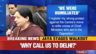 TN CM J Jayalalithaa walks out of NDC