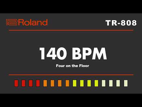 Roland TR-808 Four On The Floor 140 BPM Backing Track