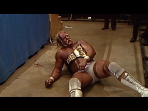 Randy Savage vs. Hulk Hogan (WWF 1986) [Hogan wears "The Crimson Mask"]