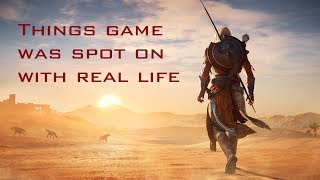 Assassin's creed origins  VS Real Life Details-  Top 4 List (Part 1)
