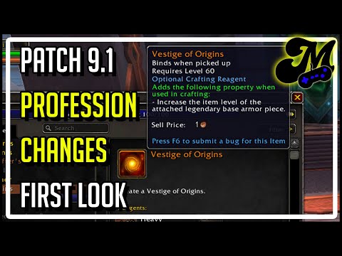Patch 9.1 Legendary & Profession Changes - First look