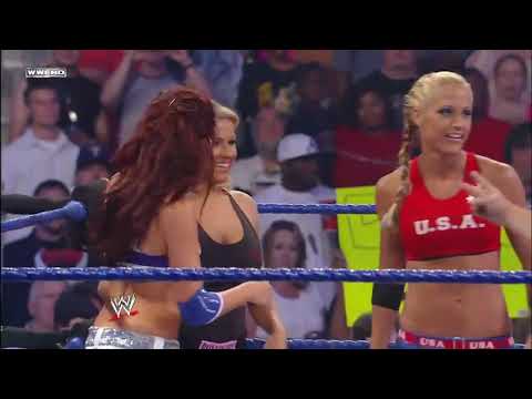 WWE Smackdown 2008 Maryse, Victoria and Natalya vs Michelle McCool, Cherry and Maria