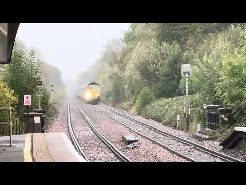 66553 & 59005 Kenneth J Painter double heading 7V50 passing through Kintbury