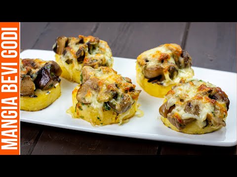 CROSTINI DI POLENTA E FUNGHI