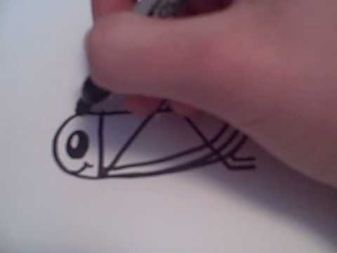 How to Draw a Cartoon Grasshopper