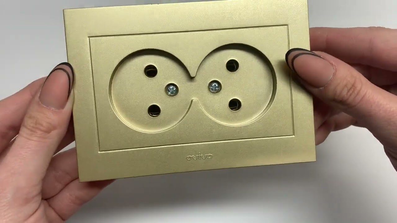 Розетка двухместная б/з OVIVO Grano титан (400-120300-908)