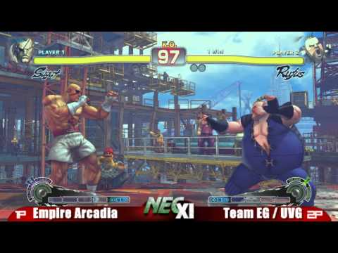 Empire Arcadia vs Team EG / UVG GRAND FINALS NEC XI SSF4 Teams Part 2