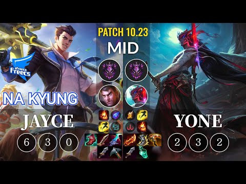 AF Na Kyung Jayce vs Yone Mid - KR Patch 10.23