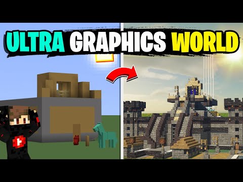 Youtuber's world in ultra graphics 😲 | Minecraft Hindi video
