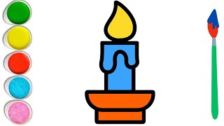 Easy Candle Drawing Tutorial for Kids and Beginners (Step by Step!)