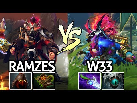 W33 Slark VS RAMZES Lycan - Insane Battle of Immortal Player 7.22 Dota 2