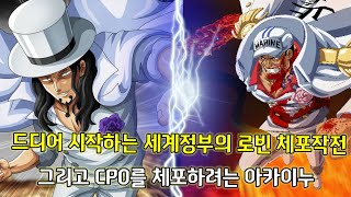 [원피스1030화 심층분석]드디어 시작하는 세계정부의 로빈 체포작전 그리고 CP0를 체포하려는 아카이누