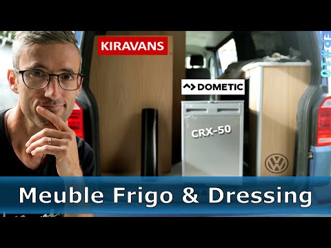Converted van with Dometic CRX 50 fridge and wardrobe unit
