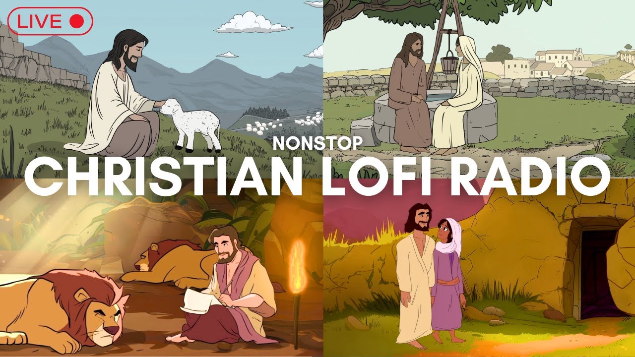✝️ 24/7 Christian Lofi Radio [Instrumental Worship + Bible Scenes] 🙏🏽