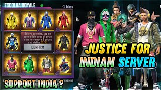 JUSTICE FOR INDIAN SERVER 🔥 ll Garena Free Fire