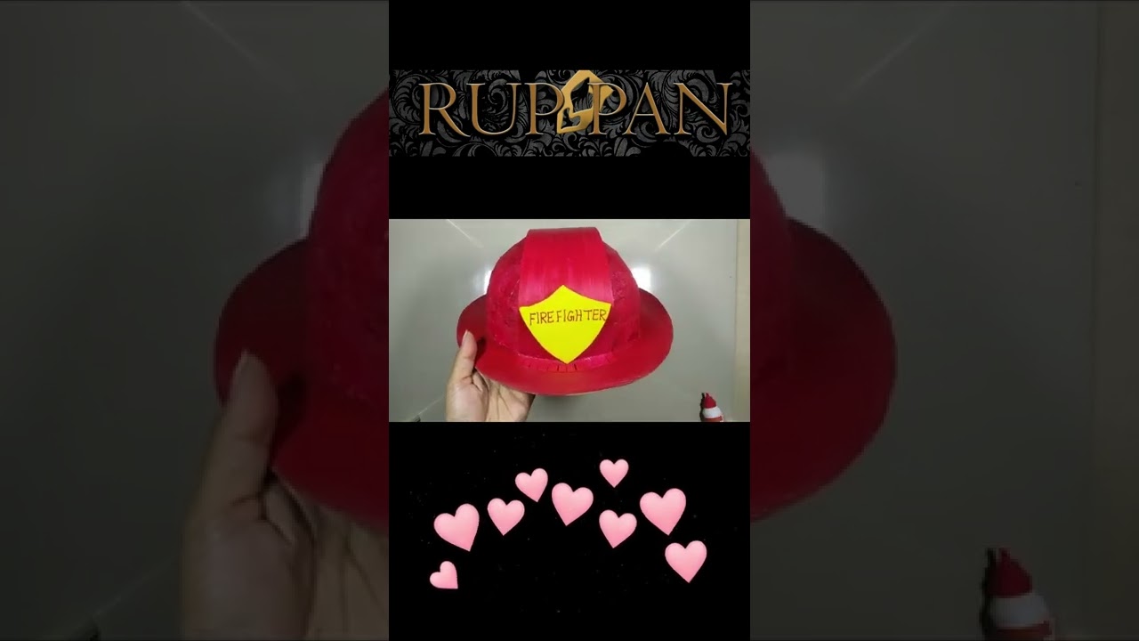 Shorts fire fighter hat| DIY Fire Fighter hat| Hat for Kids|