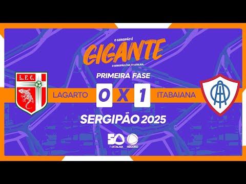 LAGARTO X ITABAIANA- 1ª FASE | CAMPEONATO SERGIPANO 2025 - AO VIVO: TV ATALAIA - ÀS 16H - 08/02/2025