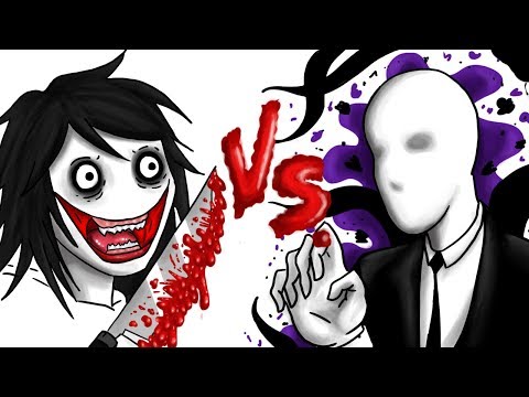 JEFF THE KILLER VS SLENDERMAN | Draw My Life creepypasta