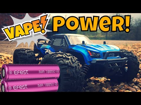 Vape Batteries in an RC Car! G174 Monster Truck with Vape Mod Batteries & Oil Shocks.