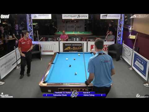 Stuttgart Open 2014, No. 15, 1/32 Final Sebastian Staab vs. Adrian Schug, 10-Ball, Pool-Billard