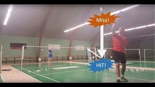 BADMINTON TRICKSHOT #5 - FAKE BACKHAND CLEAR/SMASH