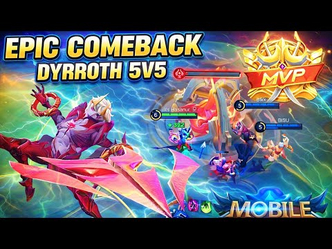 Base Saved at 70 HP! 😱 Dyrroth 5v5 EPIC COMEBACK !! 