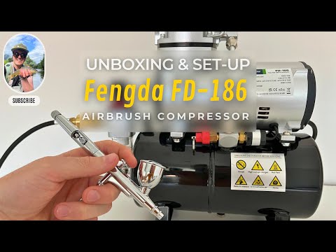 Unboxing and Set-Up the Fengda-186 AIRBRUSH COMPRESSOR