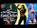 All 2nd Last Places In Eurovision Song Contest 1957 2024