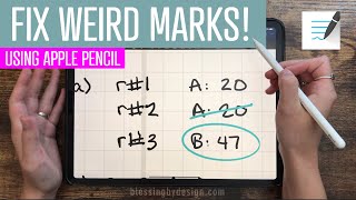 How To Fix Apple Pencil Weird Marks | Digital Note-Taking Tip | Pen Settings in Note-Taking Apps