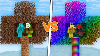 Casa na Árvore de TERRA vs Casa na Árvore de DIAMANTE!