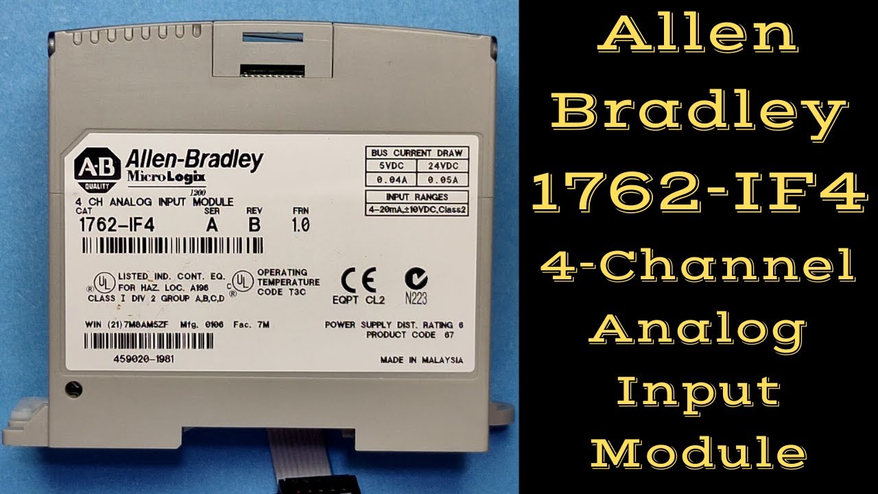 Allen Bradley 1762-IF4 | 4 Channel Analog Input Module | Urdu/Hindi | Lecture No. 87
