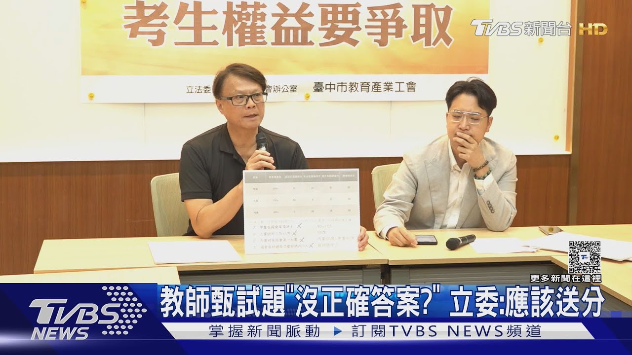 教師甄試題「沒正確答案?」 立委:應該送分