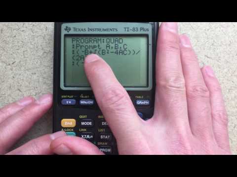 How to Program a Quadratic Solver for TI-83/84