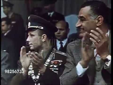 Soviet Cosmonaut Yuri Gagarin, The First Man In Space Meets Nasser on Egyptian Tour | Jan. 1962