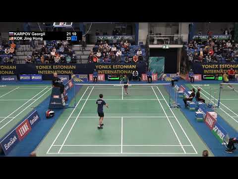 Match point - Georgii Karpov vs Kok Jing Hong - MS, SF – Estonian Intl. 2022