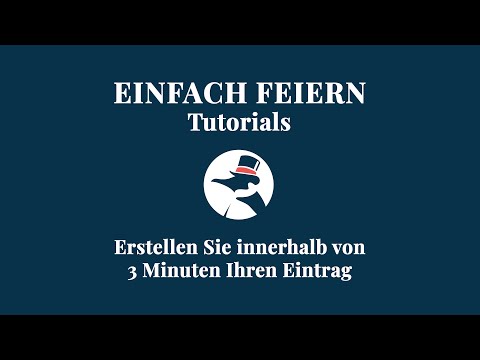 Erstellen Sie innerhalb von 3 Minuten Ihren Eintrag