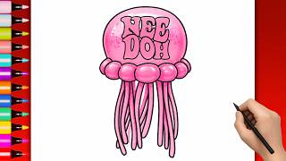 HOW TO DRAW NEEDOH JELLY SQUISH TOY!   EASY STEP BY STEP DRAWING