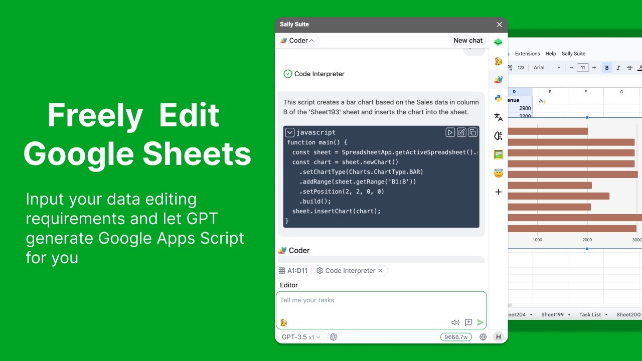 Freely Edit Spreadsheet Data