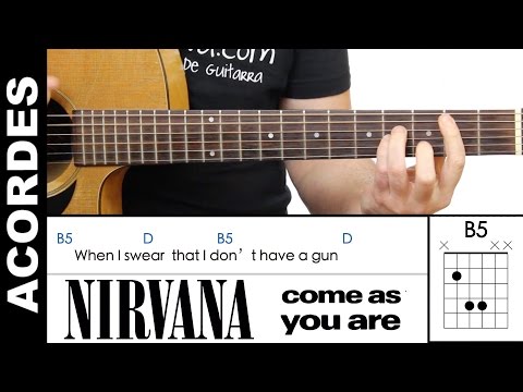 Nirvana - Come As You Are Guitar Chords Acordes de guitarra