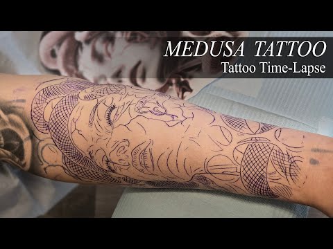 MEDUSA Tattoo Time-Lapse | Realism Tattoo