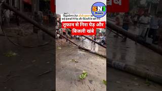 सिद्धार्थनगर में बारिश से गिरे पेड़ और बिजली खंबा #Siddharthnagar#rainfall#barish#tufan#heavy_rain