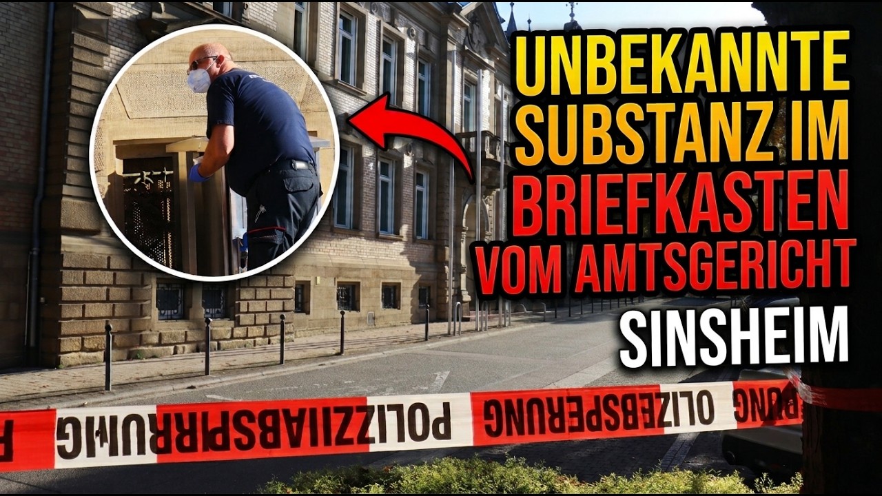 Pulverfund im Briefkasten: Amtsgericht Sinsheim abgesperrt