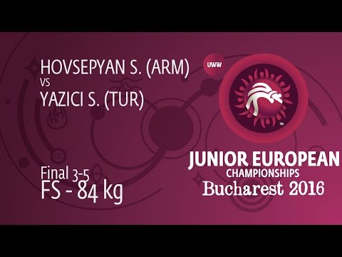 BRONZE FS - 84 kg: S. HOVSEPYAN (ARM) df. S. YAZICI (TUR), 4-1