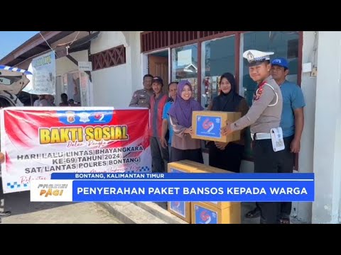 POLRES BONTANG GELAR BAKSOS &amp; BANSOS HUT LANTAS