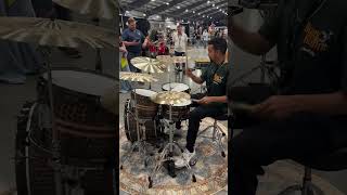Download lagu Justice Michael's 🔥 Drum Solo at the Amedia Booth! | #shorts mp3