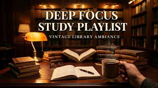 1960s Deep Focus Study Music | Cozy Vintage Library Ambiance for Reading & Concentration