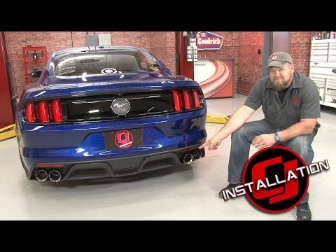 2015-2017 Mustang GT Ford Performance By Borla Cat-Back Quad Tip W/GT350 Valance Installation